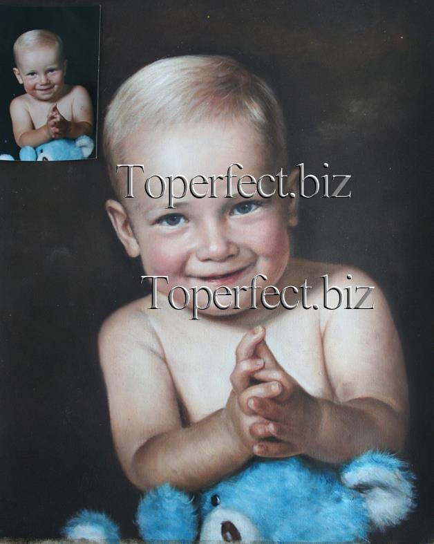 imd025 retrato de bebe Pintura al óleo